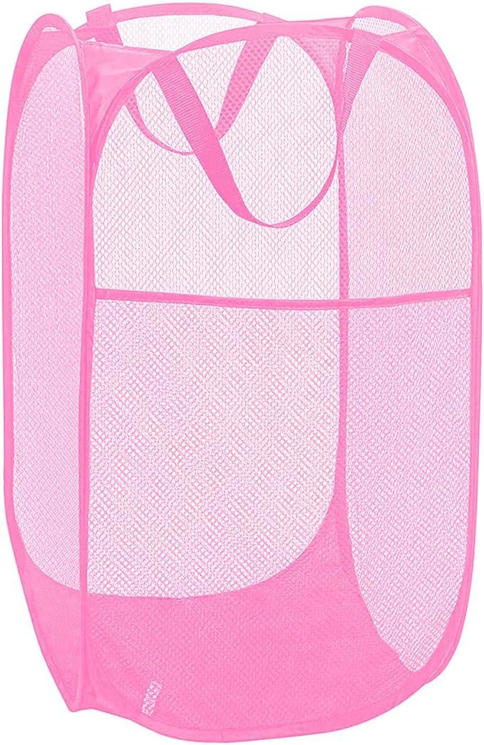 Pop Up Laundry Hamper Reinforced Collapsible Laundry Basket Foldable Clothes