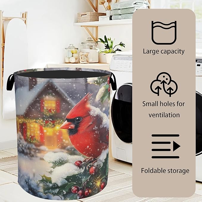 Red Cardinal Cottage Foldable Laundry Hamper