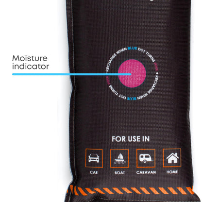 FiNeWaY 1kg Reusable Car Dehumidifier Bag, 2-Pack – Moisture & Condensation Absorbers with Anti-Slip Pads, Microwave Rechargeable for Cars, Vans & Caravans