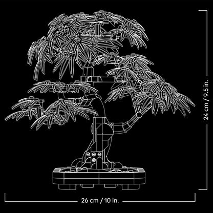 LEGO Botanicals Japanese Red Maple Bonsai Tree - Artificial Plant Building Set with Red & Orange Leaves, plus a Buildable Pot - DIY Home Decor Gift For Adults - 10348