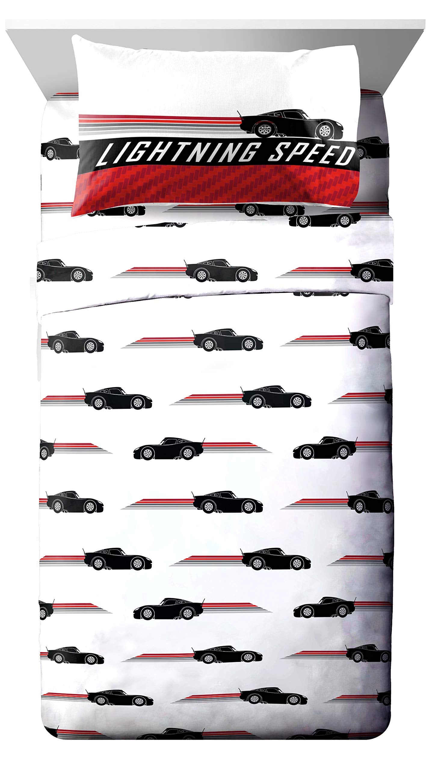 Jay Franco Disney Pixar Cars 5 Piece Twin Comforter Set - Comforter, Sheets & Sham with Lightning McQueen Kids Bedding, Super Soft Fade Resistant Microfiber, Machine Washable, (Official Disney Pixar)