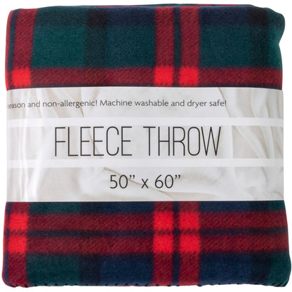 50x60 Throw Blankets, Plaid Fleece Throw Blankets for Bedroom, Couch, Livingroom, Chair, Pets, Outdoors