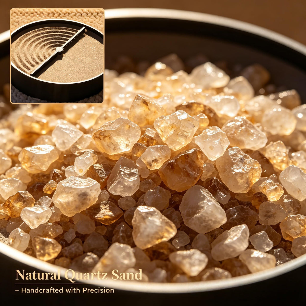 Zen Garden for Desk, Sand & Zen Garden Kit, Premium Sand Tray Therapy Desktop Meditation Room