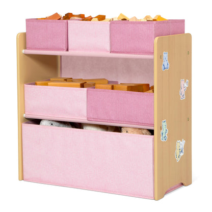 Delta Children - GapKids 6 Bin Toy Organizer - Greenguard Gold Certified, Blush Pink