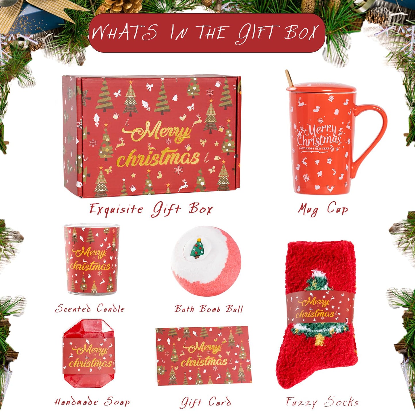 Womens Gifts for Christmas Mom Grandma Sister Wife Girlfriend Teacher Coworker Unique Christmas Gifts Basket Christmas Presents xmas Gift for Women