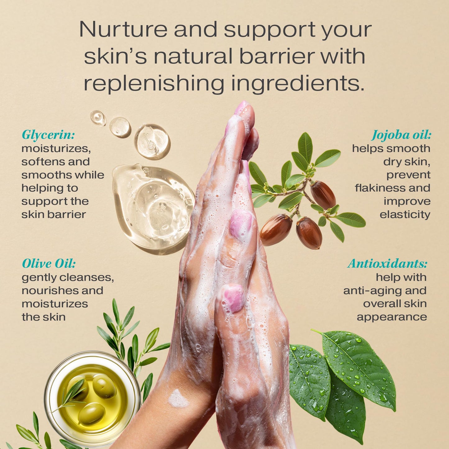 RAW SUGAR Hand Wash Variety Bundle - Lemon Sugar, Watermelon + Fresh Mint, Pineapple + Maqui Berry + Coconut & Raw Coconut + Mango, Formulated without Sulfates & Parabens (16.9 fl. oz, Pack of 4)