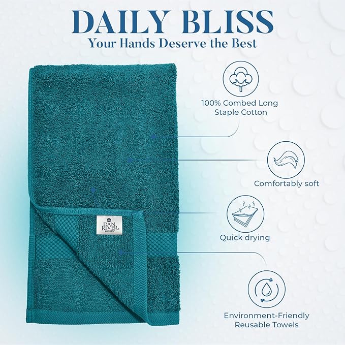 DAN RIVER 6-Pack Premium Hand Towels