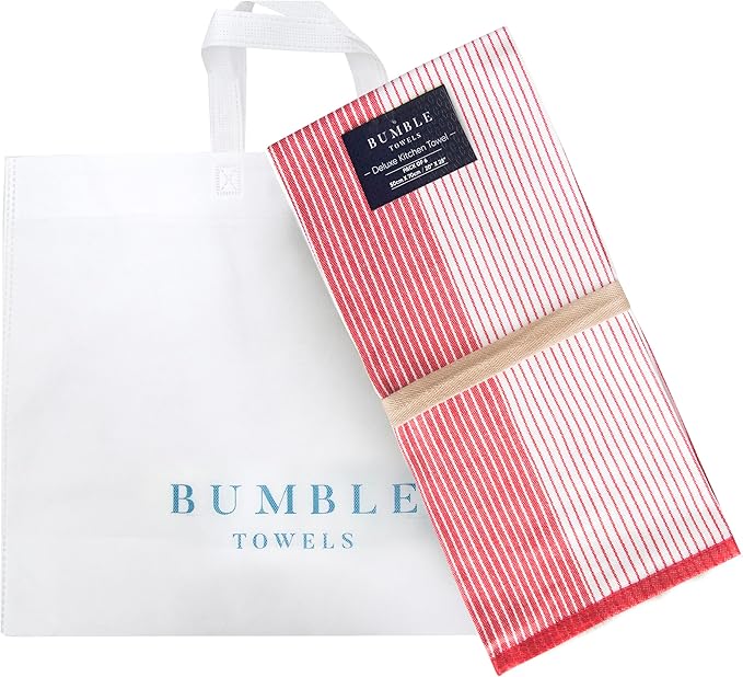 Premium Kitchen Towels | Large Cotton Dish Towels | Flat & Terry Highly