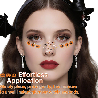 Halloween Costumes Woman 2025-9 Pack Black Bat Freckles Face Tattoos | Halloween Makeup for Adult - Rave Accessories Shirts Pajamas Treats Party Favors Supplies,Halloween Games Toys Gifts Crafts