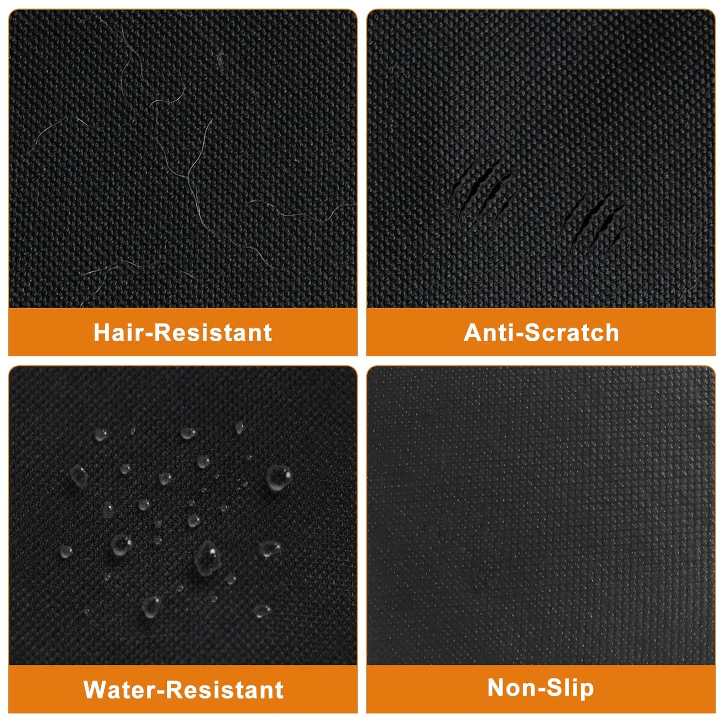 Alfheim Car Boot Liner Protector - Nonslip Waterproof Pet Dog Back Seat Cover - Durable Washable Cargo Cover Mat Travel, Universal for Medium Small Car Truck SUV (Black)