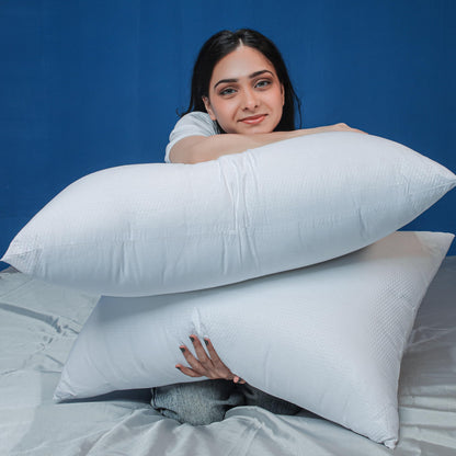 Adam Home Premium Pillows 2 Pack Hotel Quality with Breathable Cover – Bouncy Side Sleeper Pillow for Neck and Shoulder Pain – Quick Rebound & Dust Proof Hotel Pillows, Made in UK, (48x74 cm)