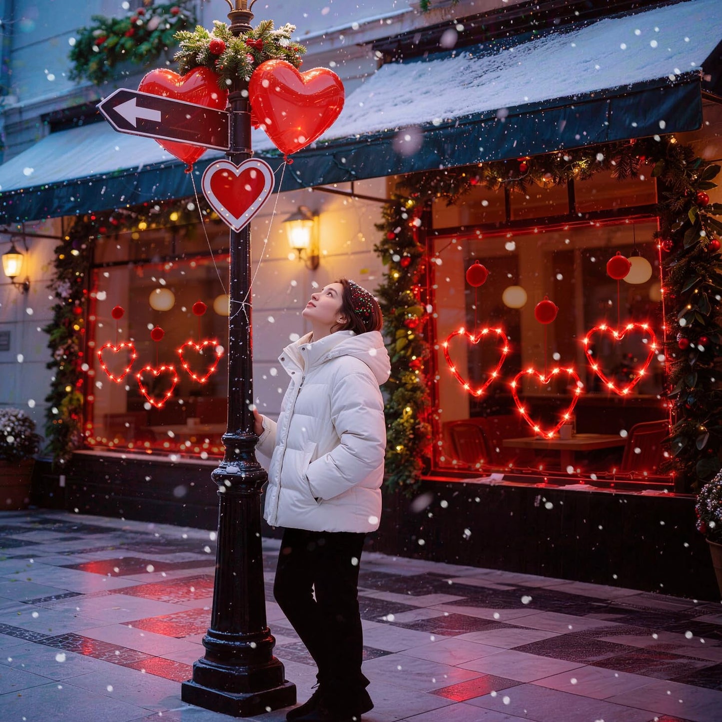 LOLStar Valentines Day Window Lights Decor with Timer, 3 Pack Battery Operated Red Heart-Shaped Window Decorations Silhouette Sucker LED Lamp Slow Fade Mode Romantic Light for 2026 Holiday Indoor Home