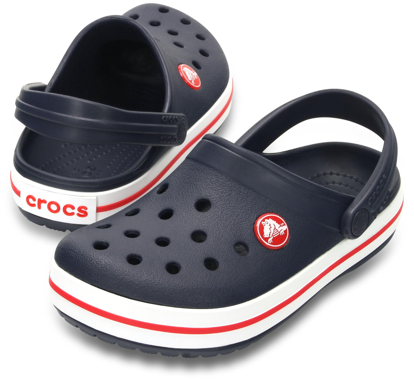 Crocs Unisex Kids Clogs, Navy Red, 9 UK Child