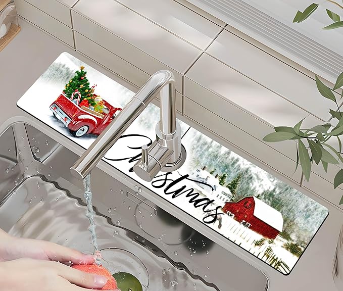 Kitchen Sink Splash Guard Faucet Mat
