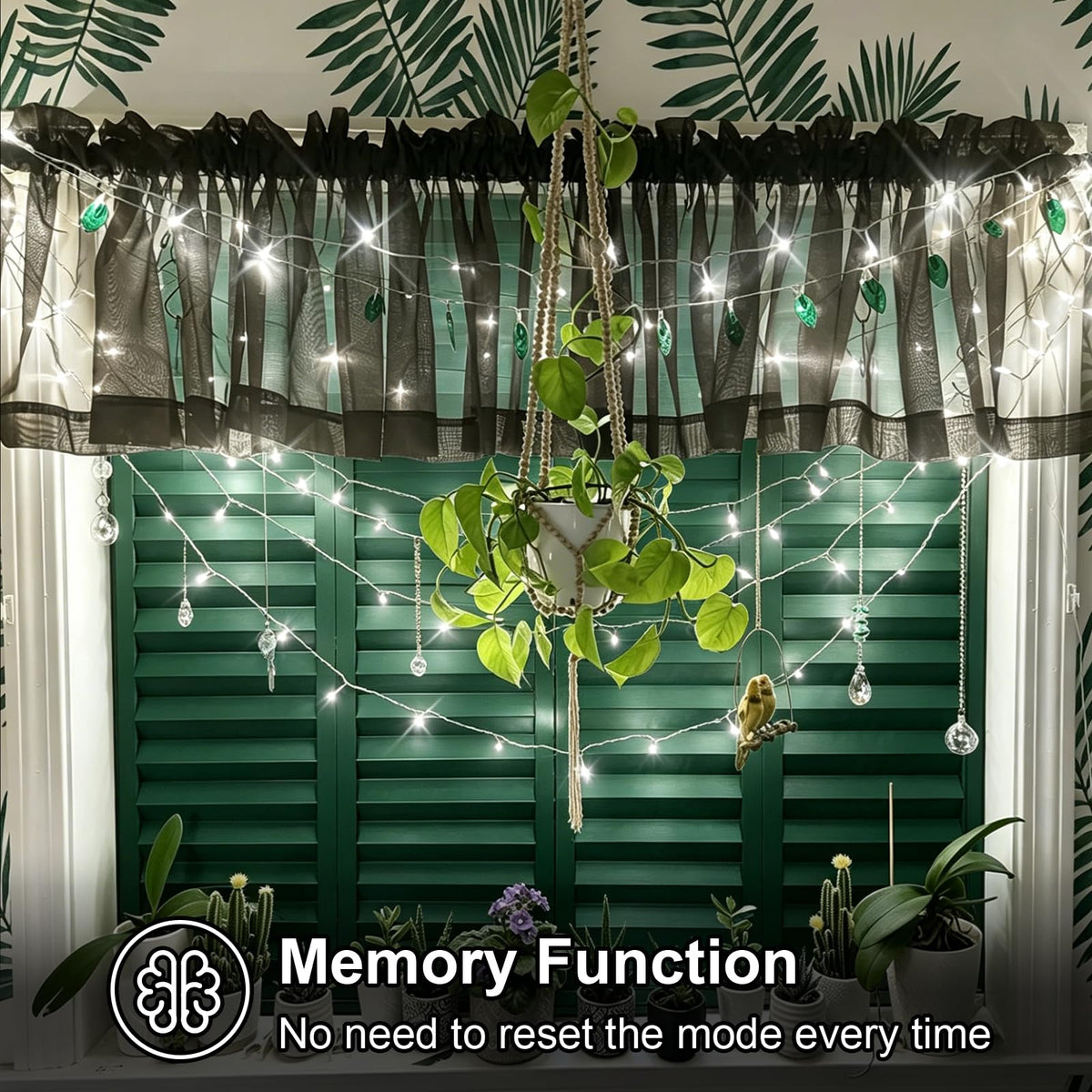 QITONG 500 LED White String Lights Outdoor Waterproof,165ft Clear Wire Christmas Lights Indoor Plug in,8 Modes Twinkle Fairy Lights for Patio Wedding Party Christmas Bedroom Decor