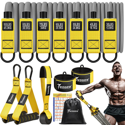 Heavy Resistance Bands for Working Out, 350lbs/450lbs Exercise Bands with Handles, Workout Bands Set for Men, Fitness Weight Bands for Muscle Strength Training, Stretching, Slim, Home Gym Equipment