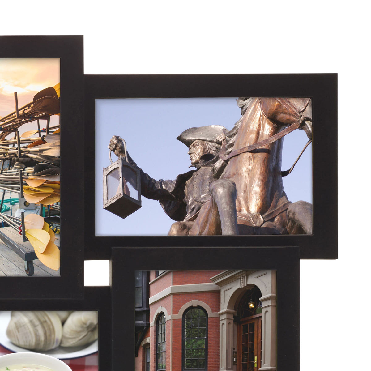 MELANNCO Collage Picture Frame for Wall, Holds 12 Photos - Six 4x6 and Six 6x4 Images, 18x23 Inch Black Plastic Frame, Hang Horizontal or Vertical, Gallery Wall Decor
