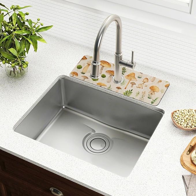 Kitchen Sink Splash Guard 2 PCS 30 Inch Sink Faucet Mat Splash Guard