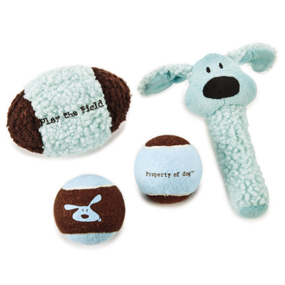 Dog is Good 4-Piece Dog Toy Gift Box – Play The Field Plush Toys Great for Games of Fetch to Exercise Your Dog