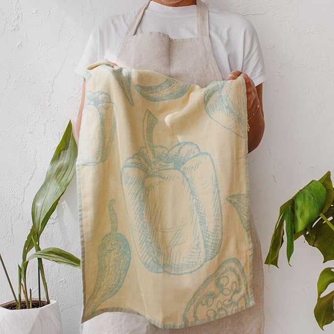 sea me at home Dish Towels for Kitchen, Jacquard Tea Towel Set, Stylish and
