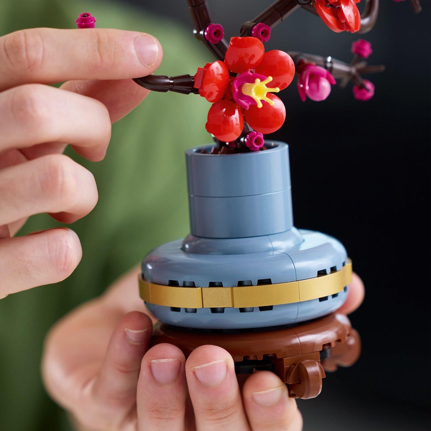 LEGO Botanicals Plum Blossom Set For Adults - Artificial Flowers for Indoor - Gifts for Mothers - Home Office Decor Display Piece incl. a Buildable Flowerpot - Botanical Collection - 10369