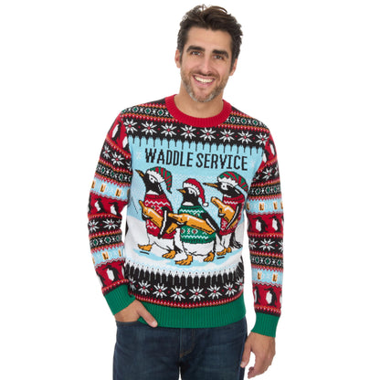 The Ugly Sweater Co. Ugly Christmas Sweater for Holiday Fun Tacky Unisex Design, Perfect Snug Fit Breathable Crewneck