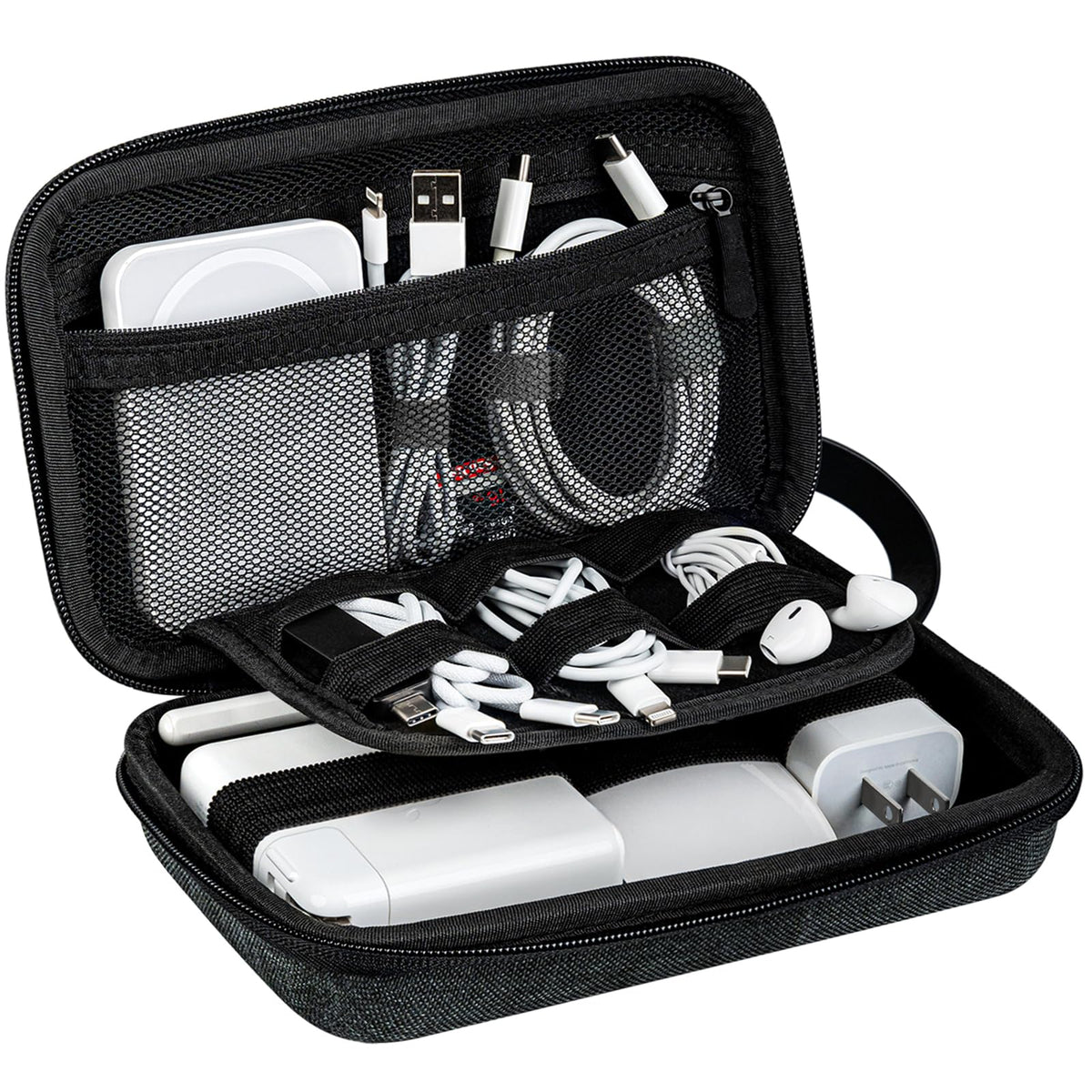 JETech Travel Accessories Organizer Case, Portable Electronic Pouch Gadget Bag for MacBook Power Adapter Chargers, Cables, Power Bank, Mouse, Stylus Pen, Earphone, SD Card, USB Flash Drive