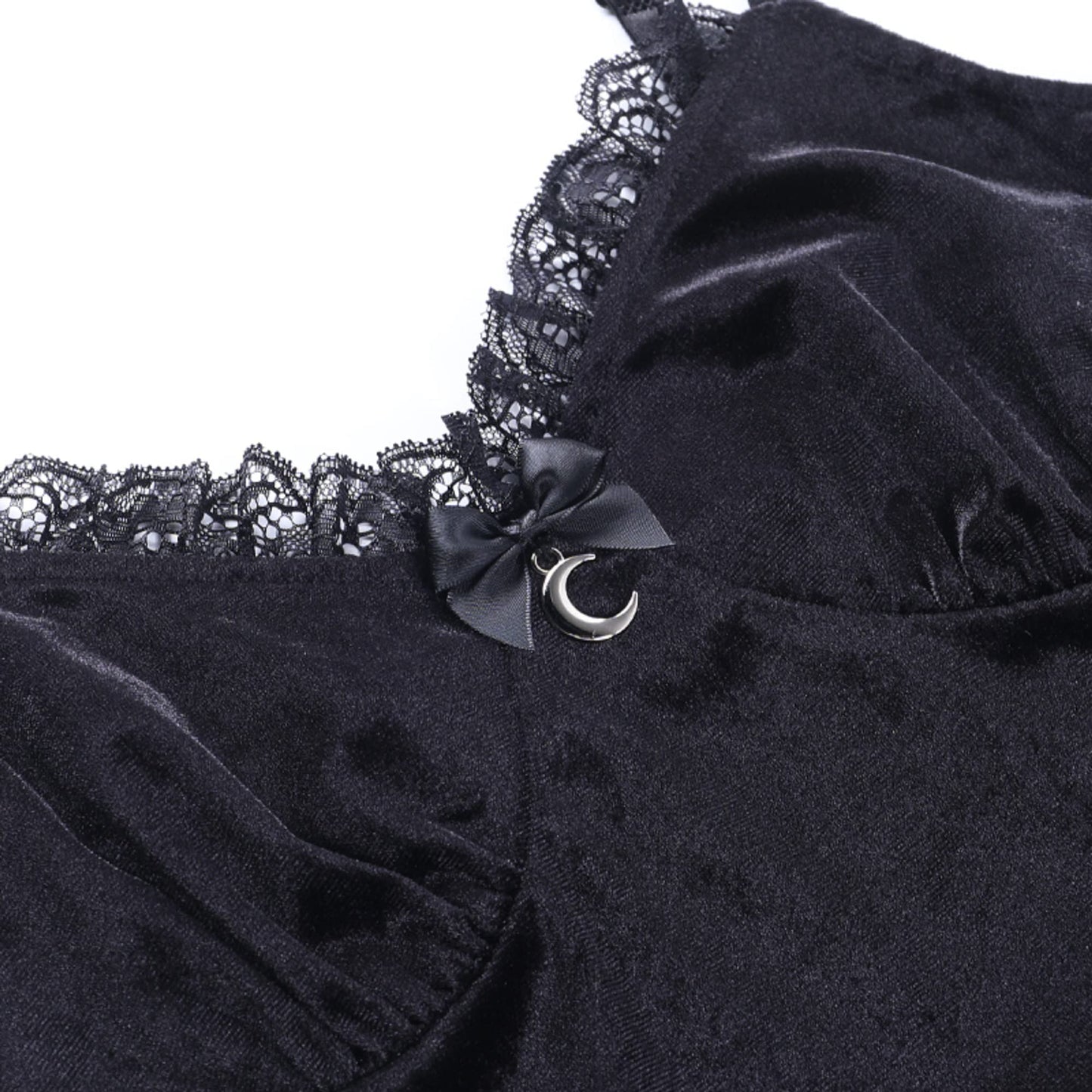 Summer Gothic Dress Women Sexy Lace Velvet Retro Harajuku High Waist Green Dresses