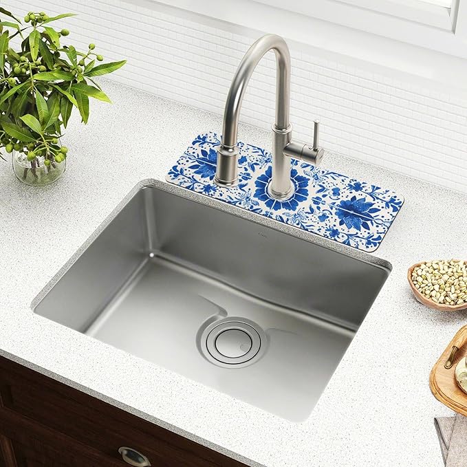Kitchen Sink Splash Guard 1 PC 14.7 Inch Sink Faucet Mat Splash Guard