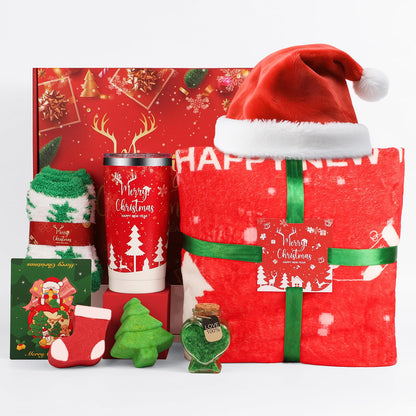 Christmas Gifts Basket for Women, Xmas Self Care Spa Gift Set for Mum, Wife, Best Friend, Sister, Coworkers, Teacher, Nurse, Secret Santa Gifts Box Set Christmas Tumbler