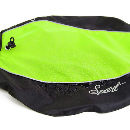 Zunea Waterproof Dog Raincoats for Medium Large Dogs Lightweight Reflective Jacket Safty Coat Windproof Mesh Lined Vest Clothes Outdoor Hunting Hiking Apparel for Wet Days Green 5XL