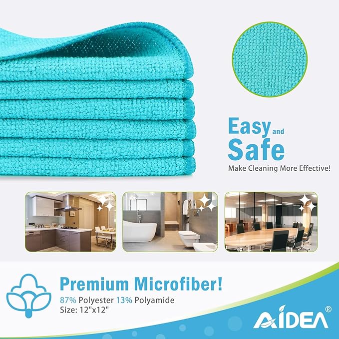 AIDEA Microfiber Cleaning Cloth-50PK, Soft Microfiber Towels