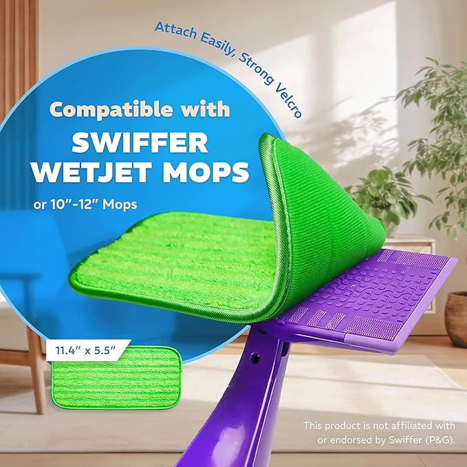 4 Pack Reusable Mop Pads, Compatible