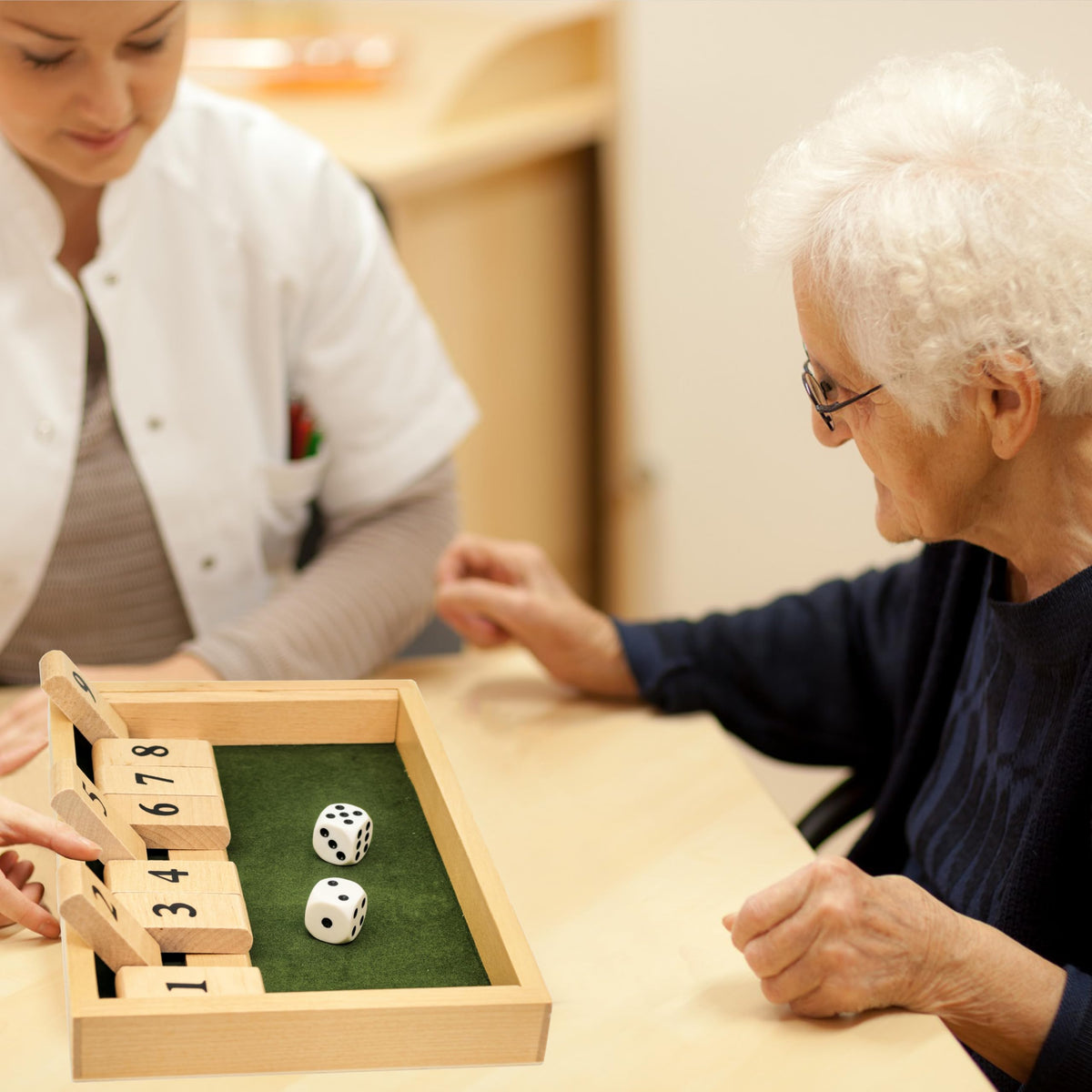 PHIELEY Alzheimers Products for Elderly, 9 Numbers Memory Games for Dementia Patients Seniors, Wooden Shut The Box Dementia Products for Elderly, Fidget Sensory Busy Board Gadgets Gifts Activities
