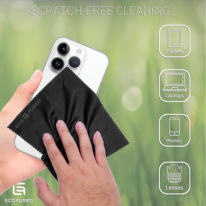 Eco-Fused Blue/Black Microfiber Cloth