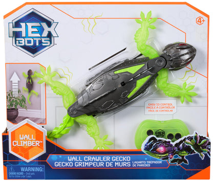 HEX BOTS Wall Crawler Gecko, Rechargeable Remote Control Robot Kids Toy, Climbs Walls, RC Robot Toy for Boys & Girls Ages 4 & Up