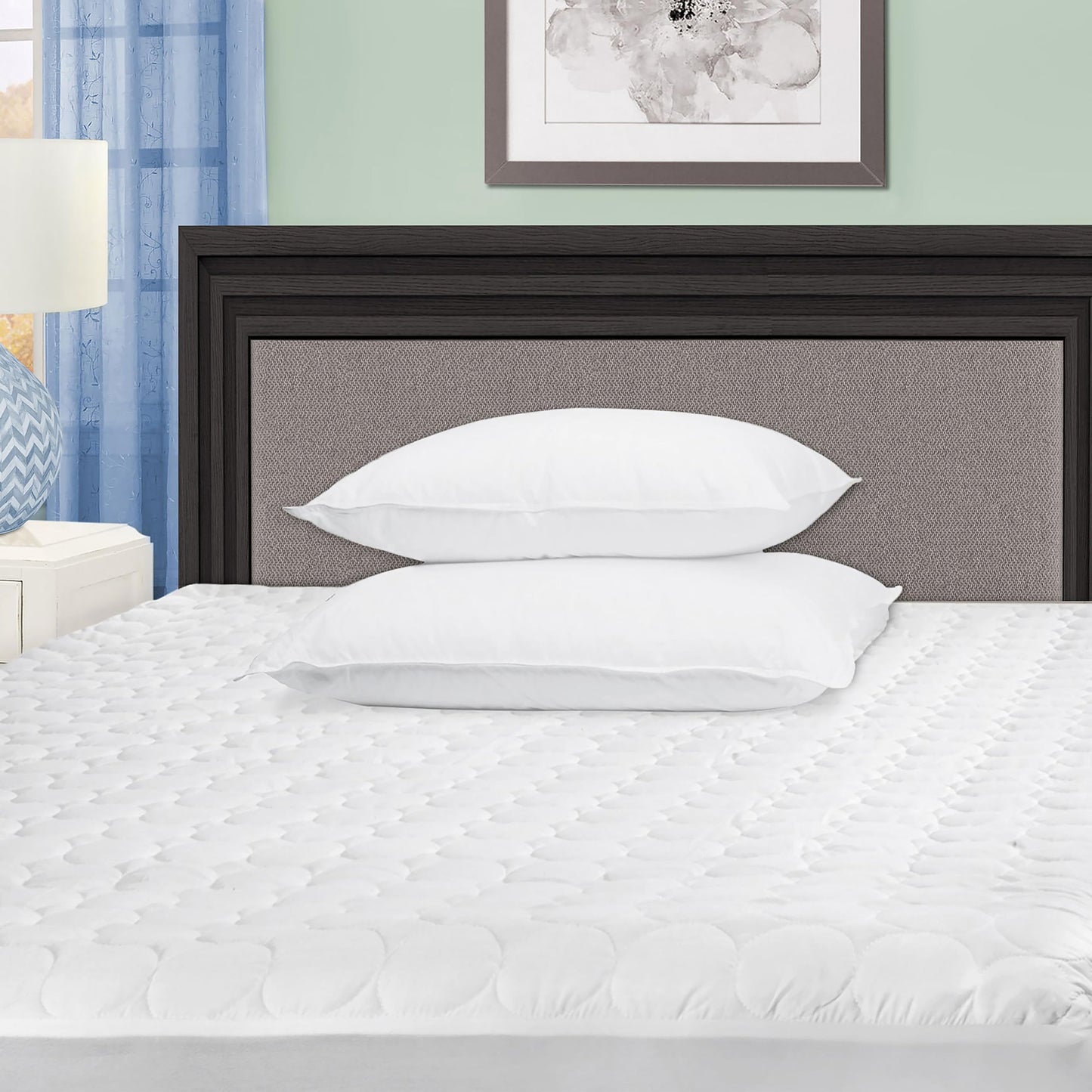 Superior MAT PAD QT QN Quilted Mattress Pad Protector Cover, Queen, White