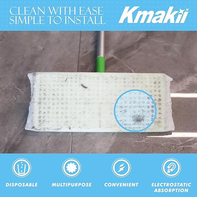 KMAKII Dry Sweeping Cloths Dry Mop Refills