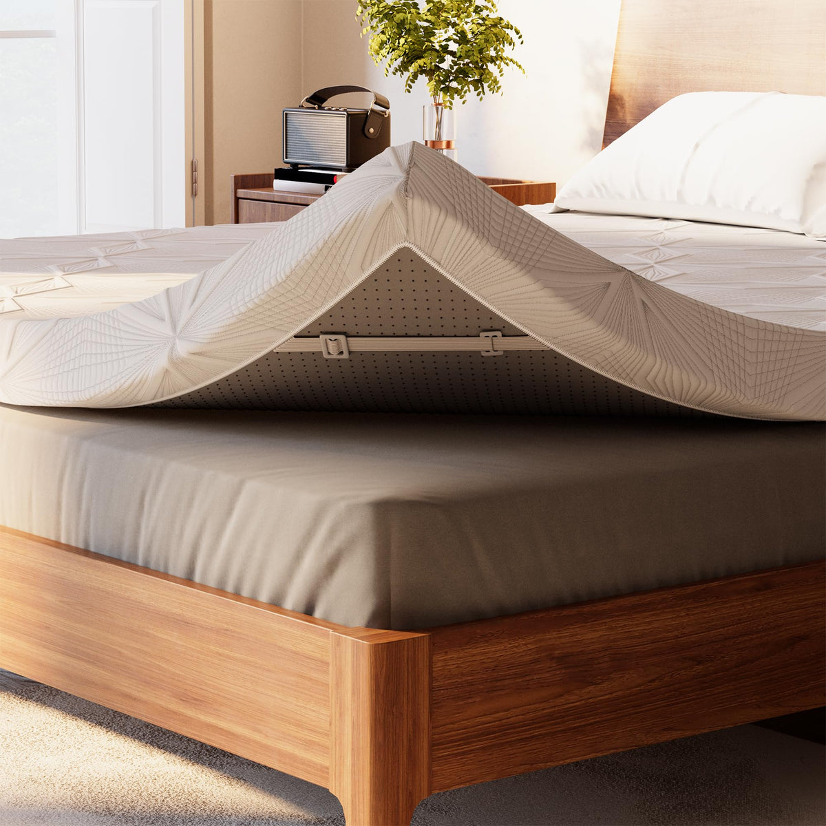 Ballad 3 Inch Gel Memory Foam Mattress Topper King Size, High Density Cooling Pad with Premium Removable Cover, Pressure Relief Bed Topper, (CertiPUR-US & Oeko-Tex Certified)