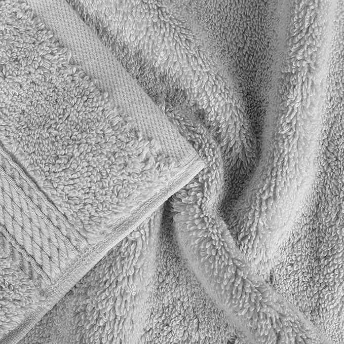 SUPERIOR Egyptian Cotton Pile 8 Piece Towel Set, Includes 2 Bath, 2 Hand
