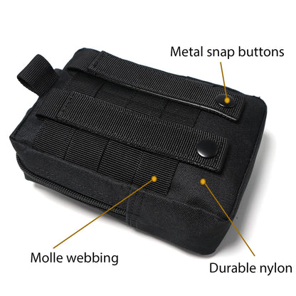 2 Pack Tactical Molle Pouches Small Molle Utility Pouch Small Tactical Accessory Bag Belt Pouches Vest Pouch Compact Water-Resistant EDC Pouch with Flag Patch (Purple)