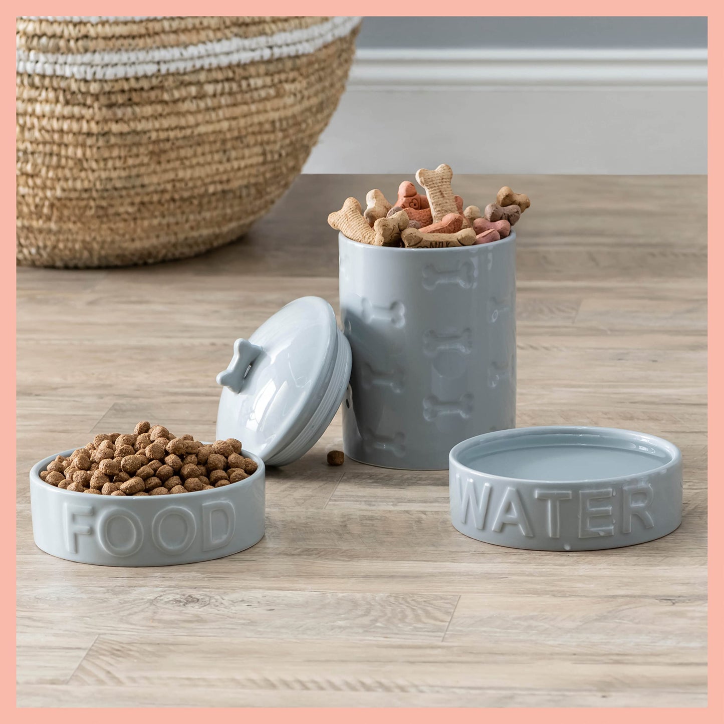Park Life Designs Pet Bowl | Classic Water (Medium, Grey)