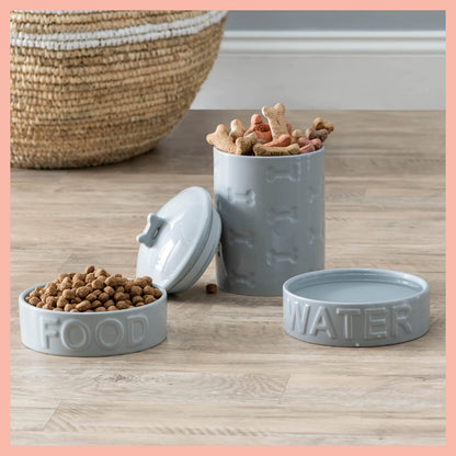 Park Life Designs Pet Bowl | Classic Water (Medium, Grey)
