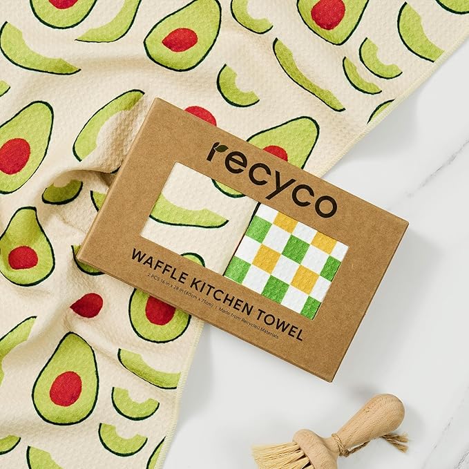 RECYCO Waffle Kitchen Towel Set of 2