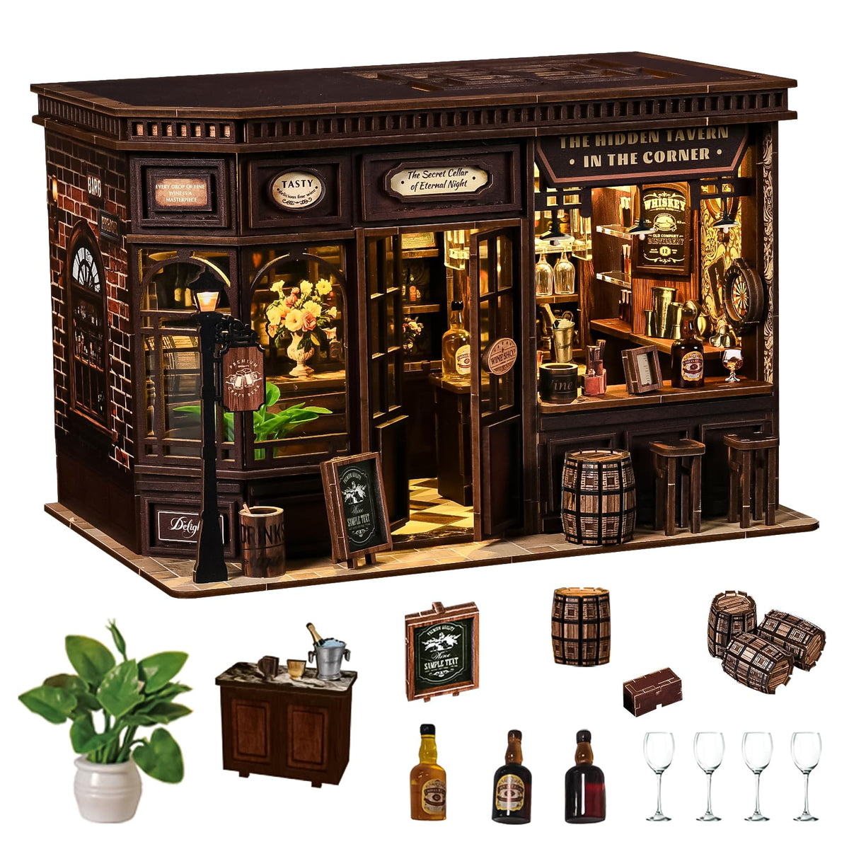 Spilay DIY Miniature House Kit for Adults, Miniature Dollhouse Kit