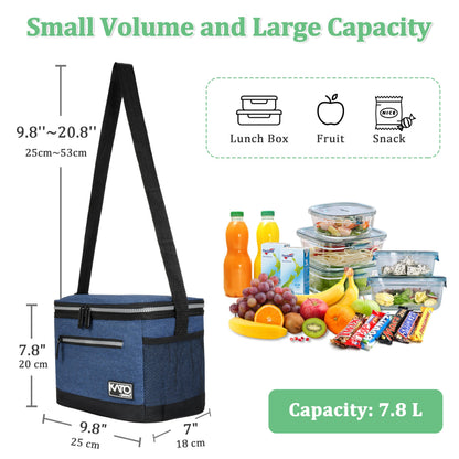 Tirrinia Insulated Lunch Box for Adults Men Women - Leakproof Lunch Bag, Soft Cooler for Work, Beach, Travel & Picnic, Blue