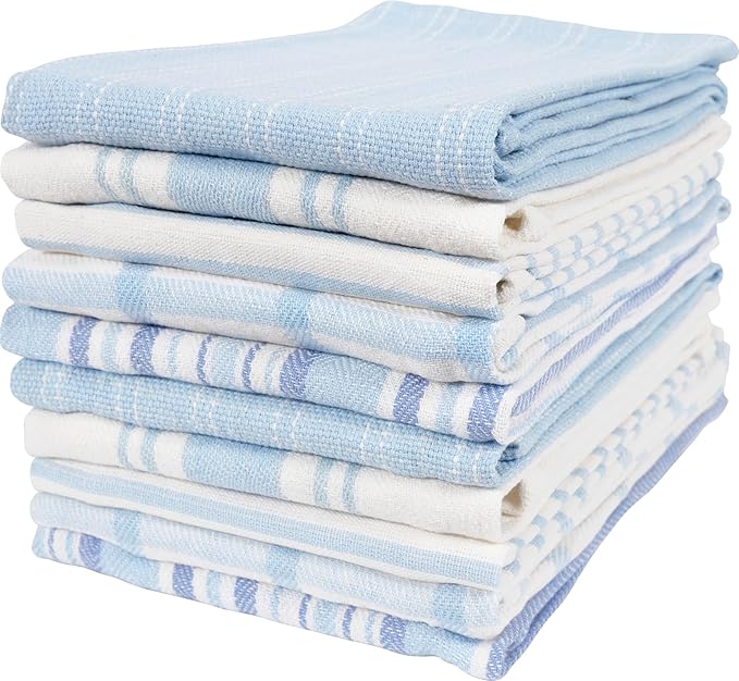 KAF Home Assorted Flat Kitchen Towels | 100% Cotton
