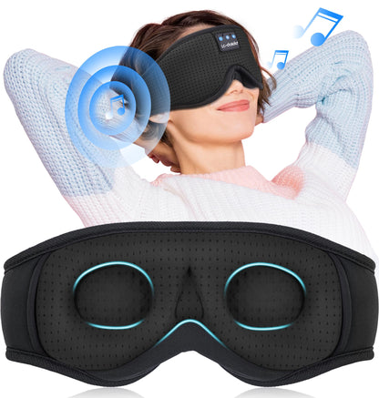 LC-dolida Sleep Headphones, White Noise Bluetooth Sleep Mask 3D Wireless Timing Eye Mask for Sleeping, Sleep Mask with Bluetooth Headphones for Side Sleepers Travel Yoga, Cool Gadgets for Men Women