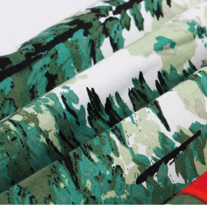 Dressever Women's Vintage A-line Printed Pleated Flared Midi Skirts Christmas Trees X Small