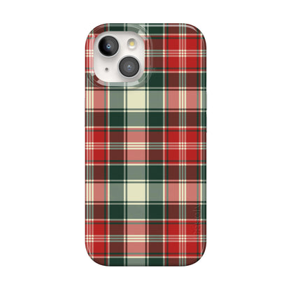 Casely iPhone 15 Plus Case | Fit Check | Neutral Checkerboard Checkered Classic Case | Compatible with MagSafe